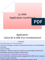 La VAN Application Numerique