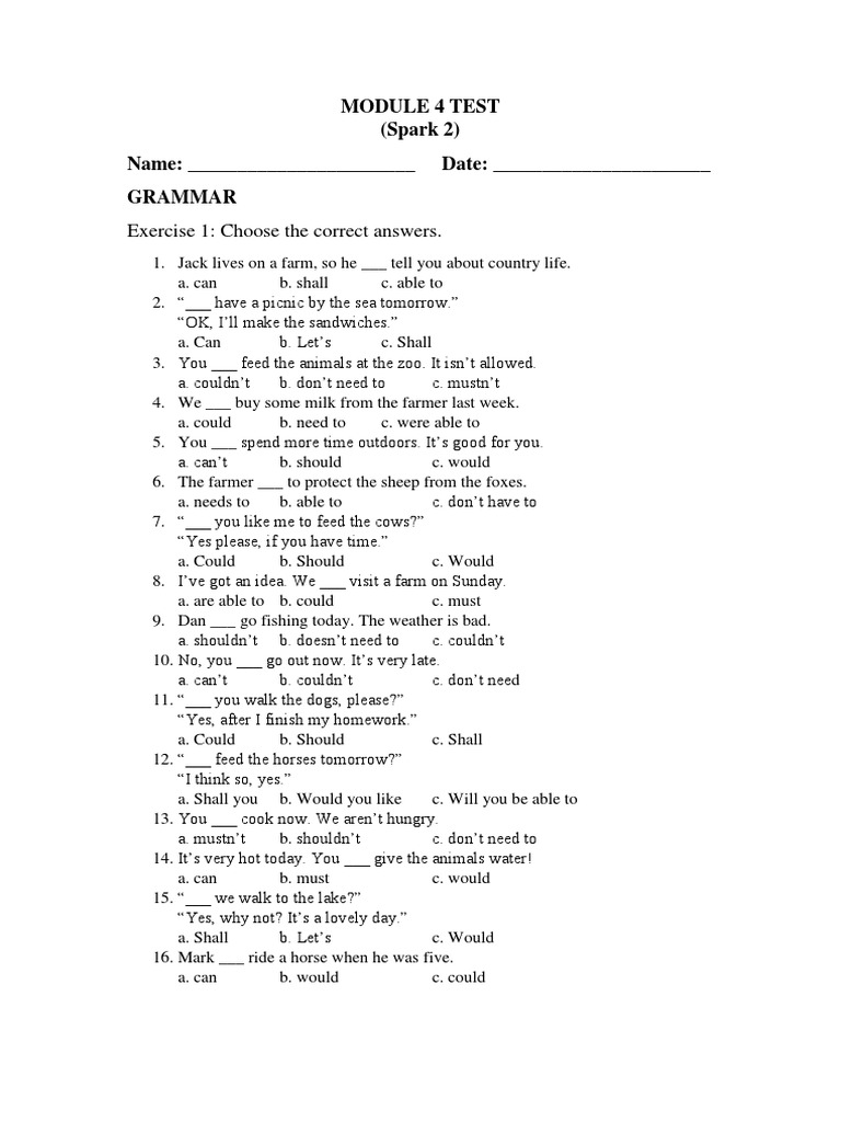 spark 2 Module 4 TEST