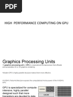 High Performance Computing On Gpu