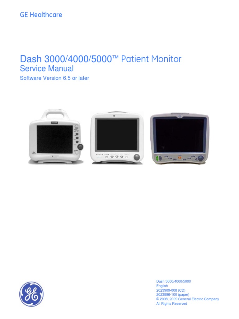 Dash 3000/4000/5000 Patient Monitor: Service Manual | PDF | Safety ...