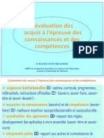 L'Évaluation Des Acquis A L'épreuve Des Connaissances Et Des Compétences