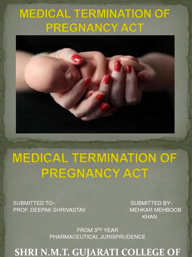 Medical Termination of Pregnancy Act PDF Abortion Obstetrics