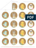 Round Easter Stickers