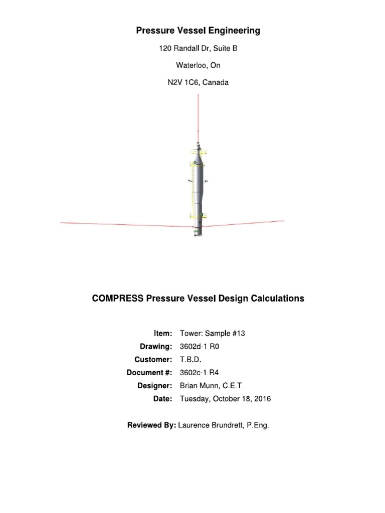 Pressure Vessel Calculations PDF