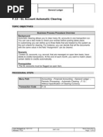 R - GL Account Automatic Clearing