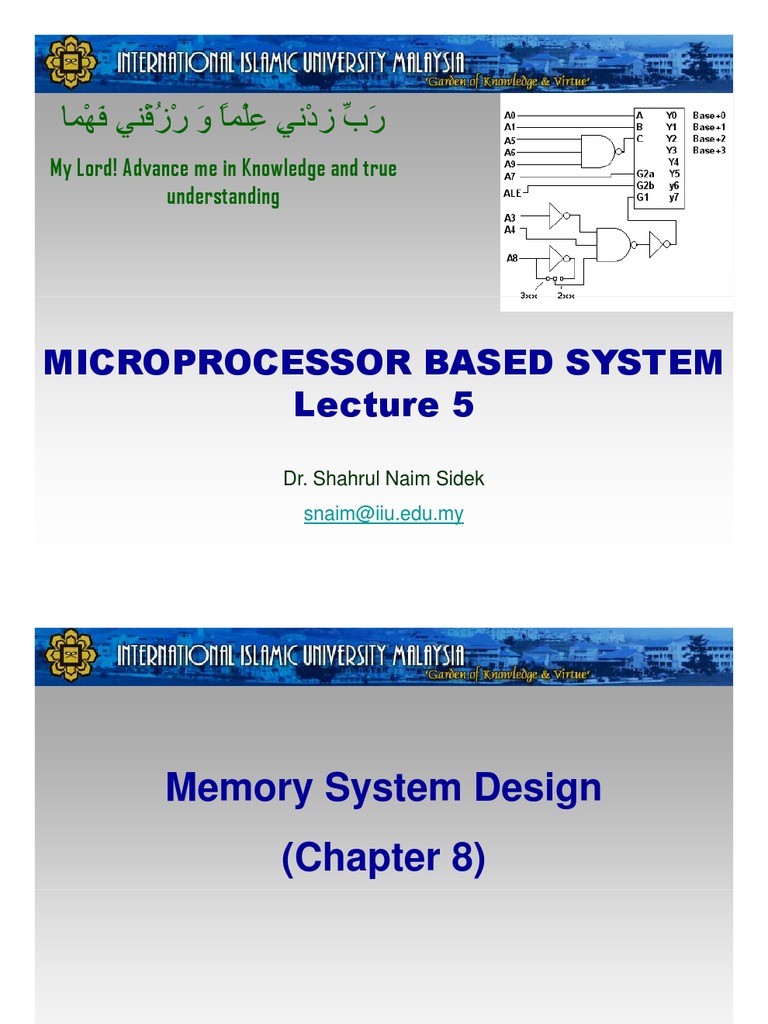 Microprocessor Based System: My Lord! Advance Me in Knowledge and True ...