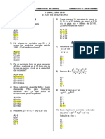 Simulacro I - 2º Año Sec - 2018 - Respuestas