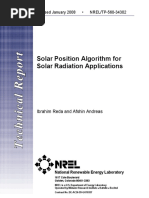 Solar Position Algorithm For Solar Radiation Applications: Revised January 2008 - NREL/TP-560-34302