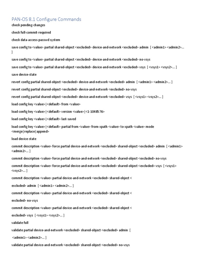 PAN-OS 8.1 Command Configuration Guide | PDF | Ip Address | I Pv6