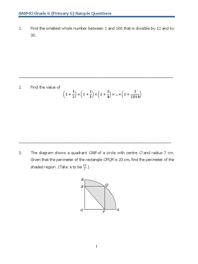 Grade 6 Sasmo Taxes Teaching Mathematics