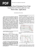 A Voltage Based Maximum Power Point Tracker For Low Power and Low Cost Photovoltaic Applications