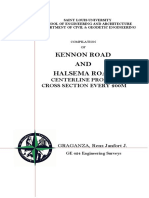 Kennon Road AND Halsema Road: Centerline Profile Cross Section Every 200M