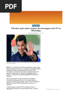 TSE Abre Ação Sobre Compra de Mensagens Anti-PT No Whatsapp