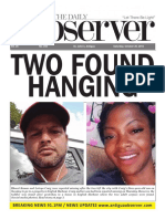 Two Found Hanging: Vol. 25 No. 242 St. John S, Antigua Saturday, October 20, 2018