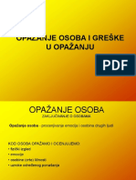 Opažanje Osoba I Greške U Opažanju