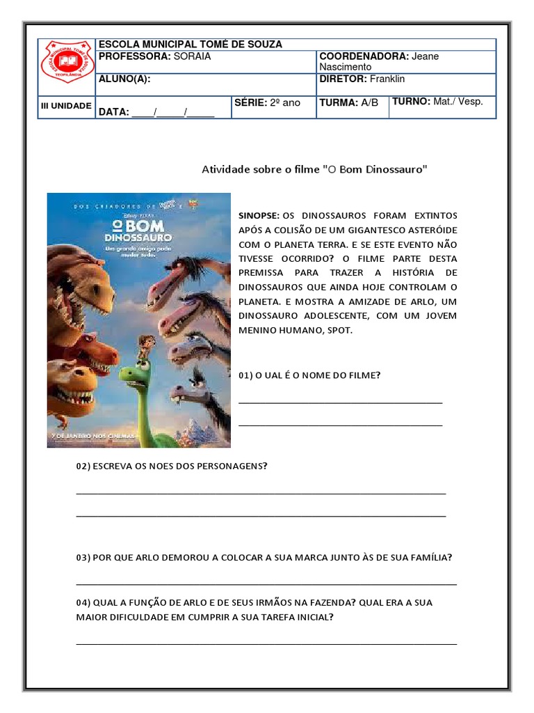 Atividade Sobre o Filme