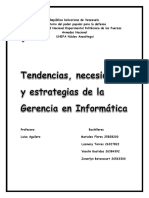 Tendencias Necesidades y Estrategias de La Gerencia en Informática