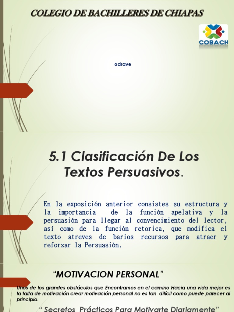 5.1 Clasificación de Los Textos Persuasivos 01 Retórica