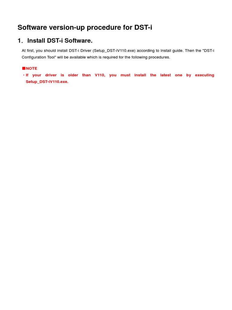 DST-i Software Update Guide | PDF | Personal Computers | Usb
