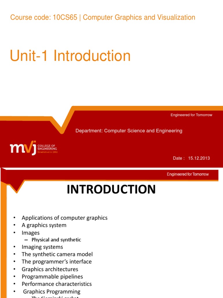 Computer Graphics Course Introduction | PDF | Computer Graphics ...