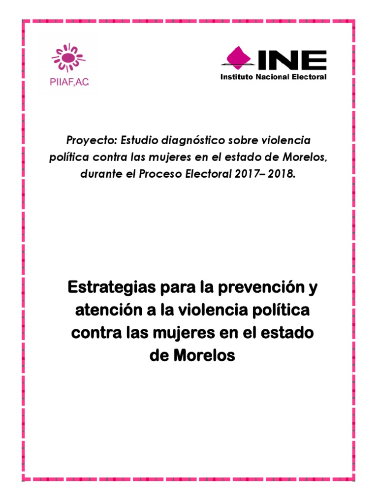 Estrategias para La Prevención y Atención A La Violencia Política ...