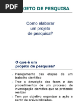 Elaborando o Projeto de Pesquisa