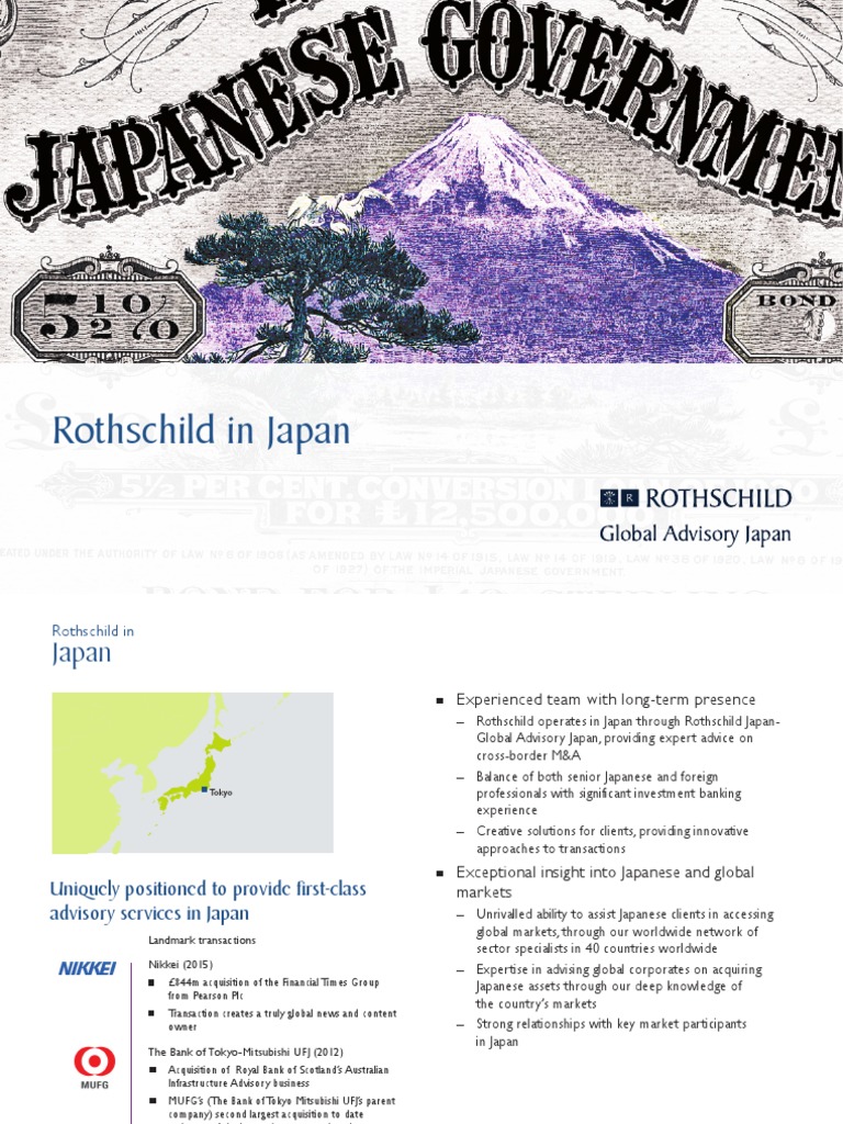 Rothschild in Japan PDF Companies Economies