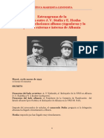 Stalin & Hoxha - Reunión de Marzo de 1949 (Registro Soviético) - CM-L