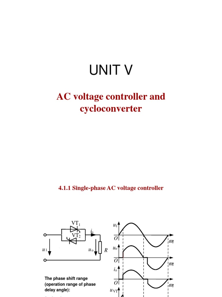 Unit V: AC Voltage Controller and Cycloconverter | PDF | Power (Physics ...