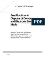 Best Practices in Disposal of Computers and Electronic Storage Media