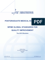 Post-Graduate Medical Education Standards by WFME