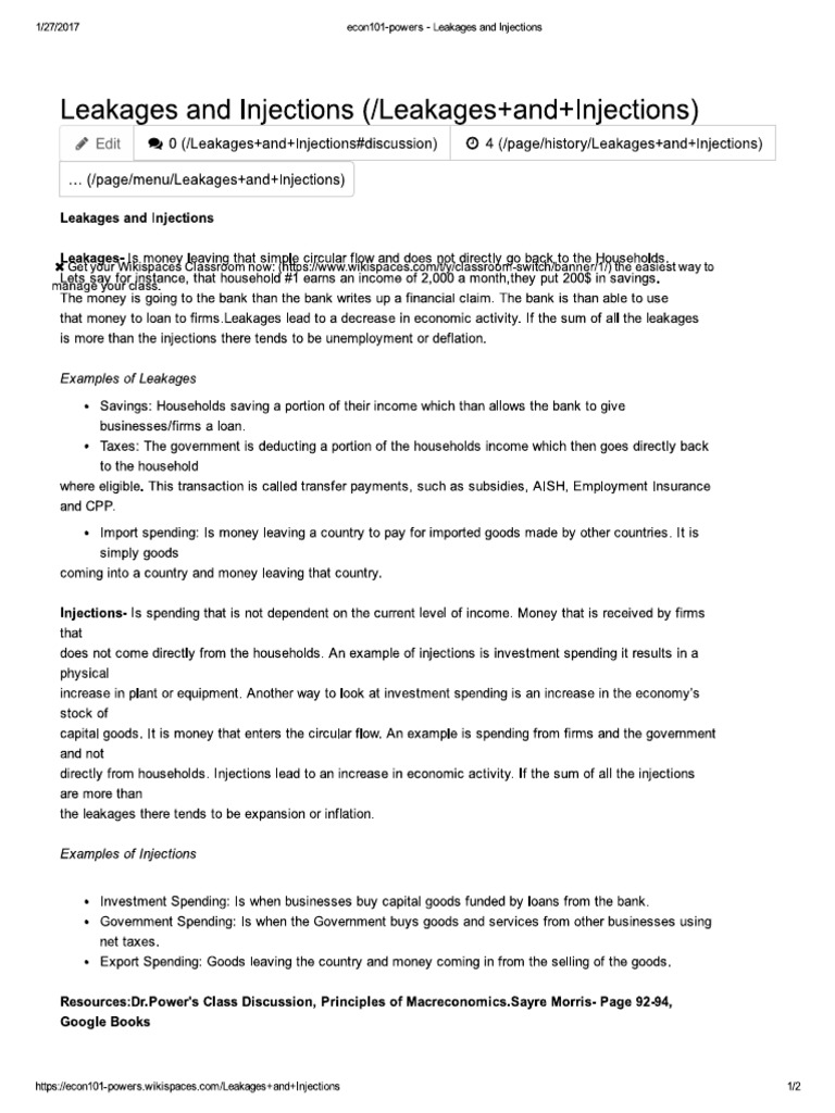 Leakages and Injections | PDF