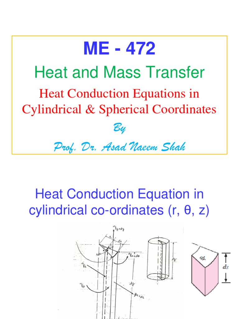 Heat Conduction in Cylindrical & Spherical Coordinates | PDF ...