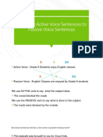 Changing Active Voice Sentences To Passive Voice Sentences