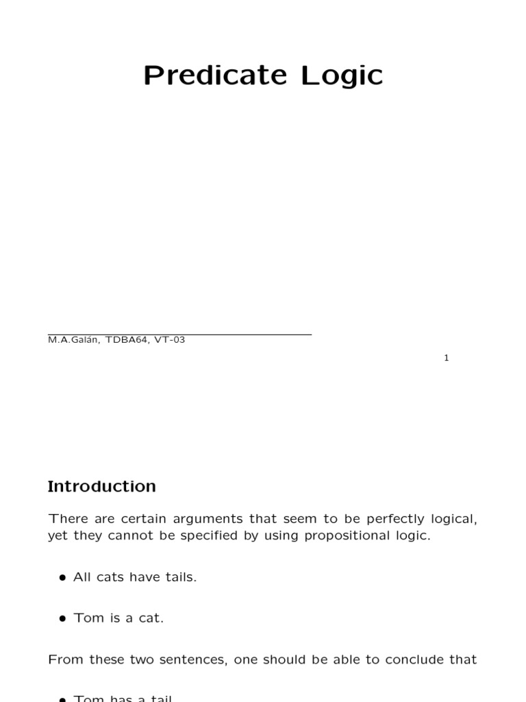 predicate_logic.pdf Interpretation (Logic) First Order Logic