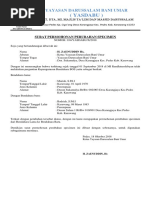 Contoh Surat Permohonan Bantuan Dana Pembangunan Masjid