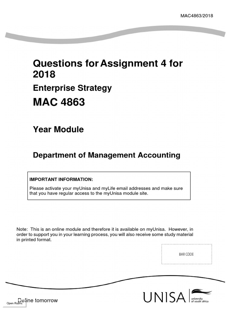 MAC4863 2018 Assignment+4+Questions | PDF | Venture Capital | Corporate ...
