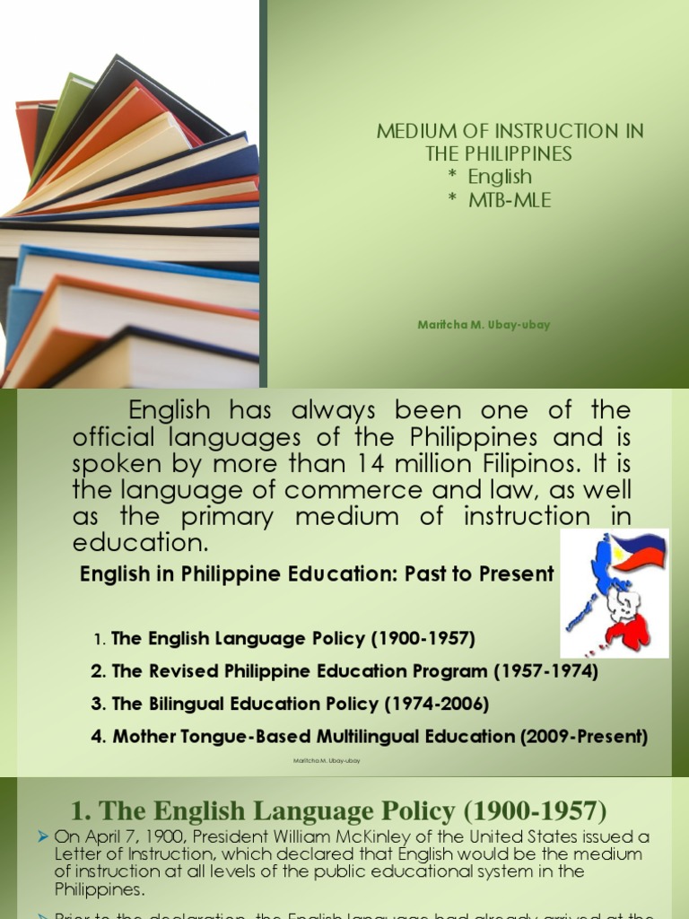 Evolution of Instructional Language in the Philippines | PDF | First ...