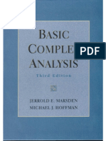 Basic Complex Analysis 3ed Marsden