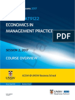MBAX GBAT9122 Economics in Management Practice S22017