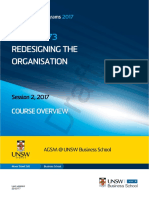 MBAX6273 Redesigning the Organisation S22017