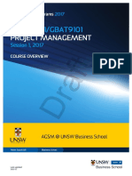 MBAX9101 GBAT9101 Project Management S12017