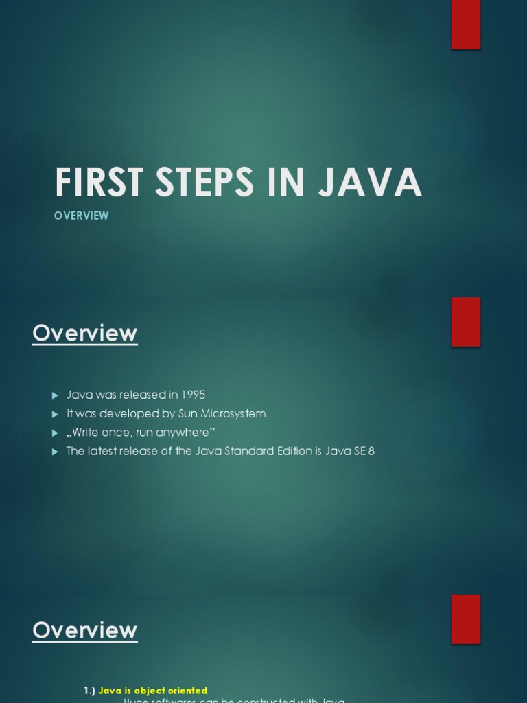 JAVA OverVIEW | PDF | Computers