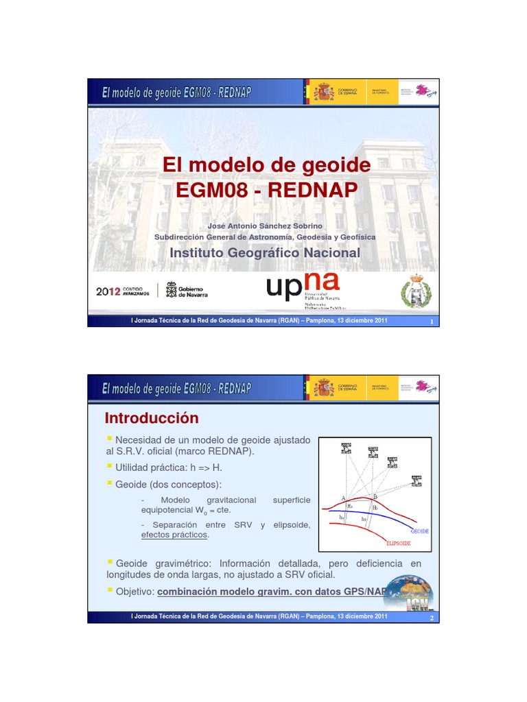 EGM2008 y REDNAP: Modelo Geoidal | PDF | Geodesia | Sistema de ...