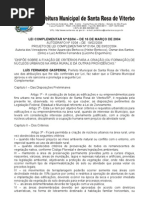 LEI COMPLEMANTAR N°62 de 2004 - Criação de Núcleos Urbanos na Área Rural
