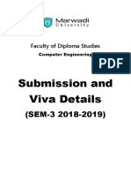 Submission and Viva Details: Faculty of Diploma Studies