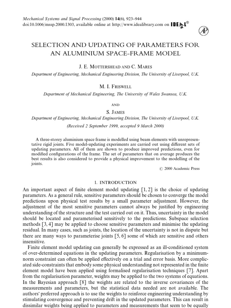 Aluminium Space Frame Model | PDF | Eigenvalues And Eigenvectors ...