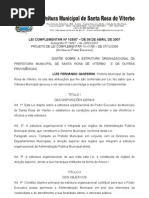 LEI COMPLEMENTAR N°103 de 2007 - Estrutura Organizacional