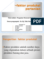 FAKTOR-FAKTOR PRODUKSI PERTANIAN