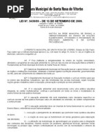 LEI Nº3439 de 2009 – Educação Ambiental nas Escolas